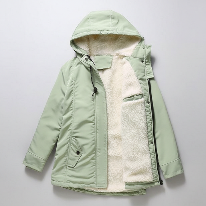 Anne | Women's Cozy Quilted Lined Winter Coat with Hood