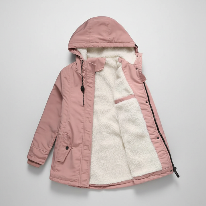Anne | Women's Cozy Quilted Lined Winter Coat with Hood