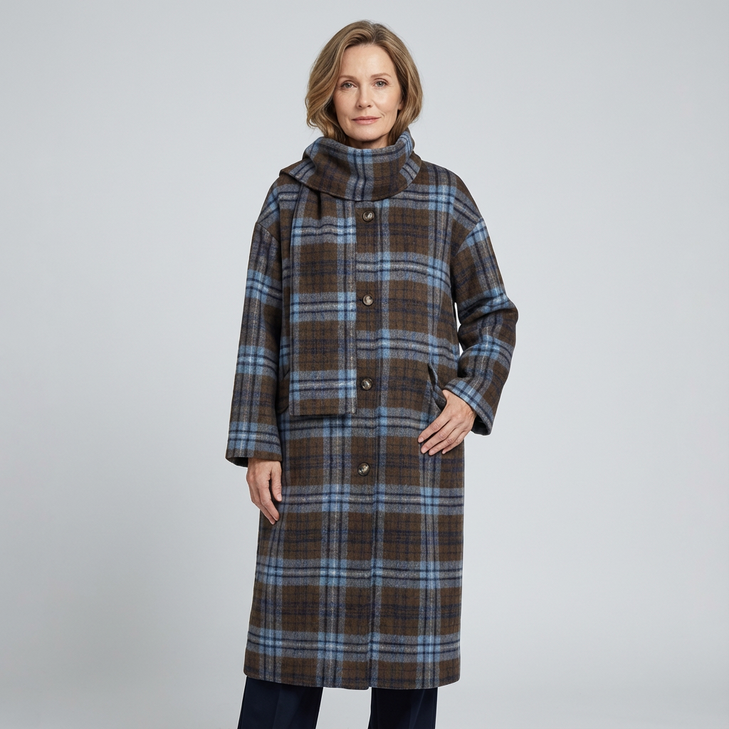 Eleanor | Women's Timeless Check Pattern Plaid Wool Coat
