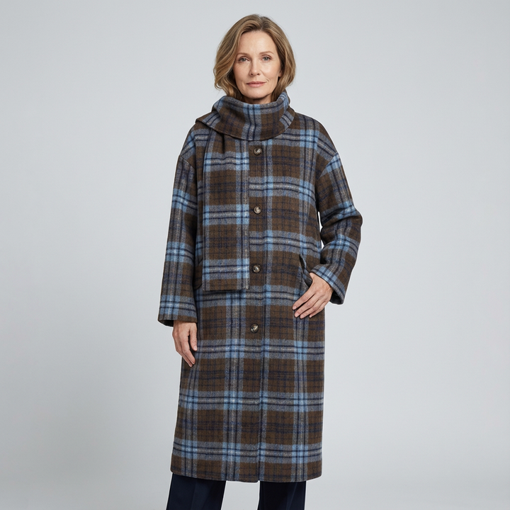 Eleanor | Women's Timeless Check Pattern Plaid Wool Coat