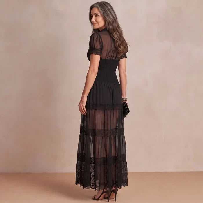 Sophia | Women's Sheer Lace Maxi Dress