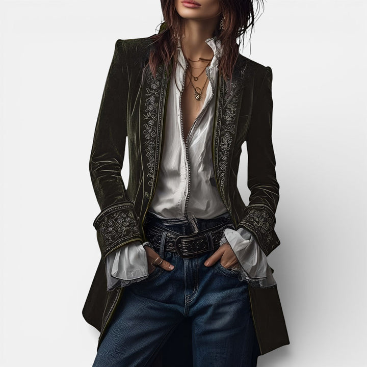 Eliza | Luxurious Velvet Women's Jacket in Deep, Rich Hues
