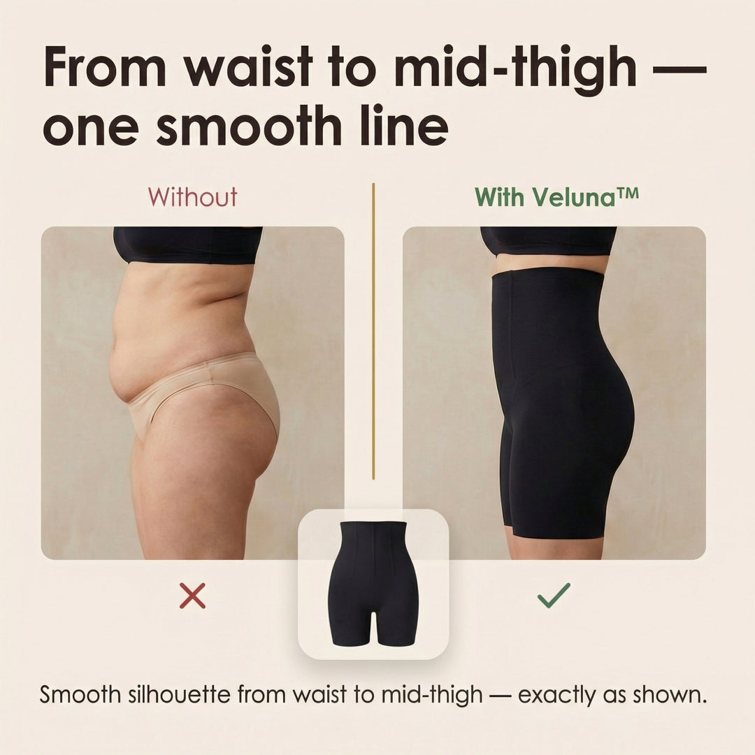 Veluna – High-Waisted Tummy Control Shaping Shorts