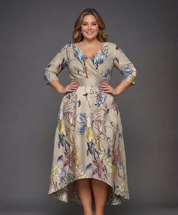 Vera | Elegant Floral Print Dress