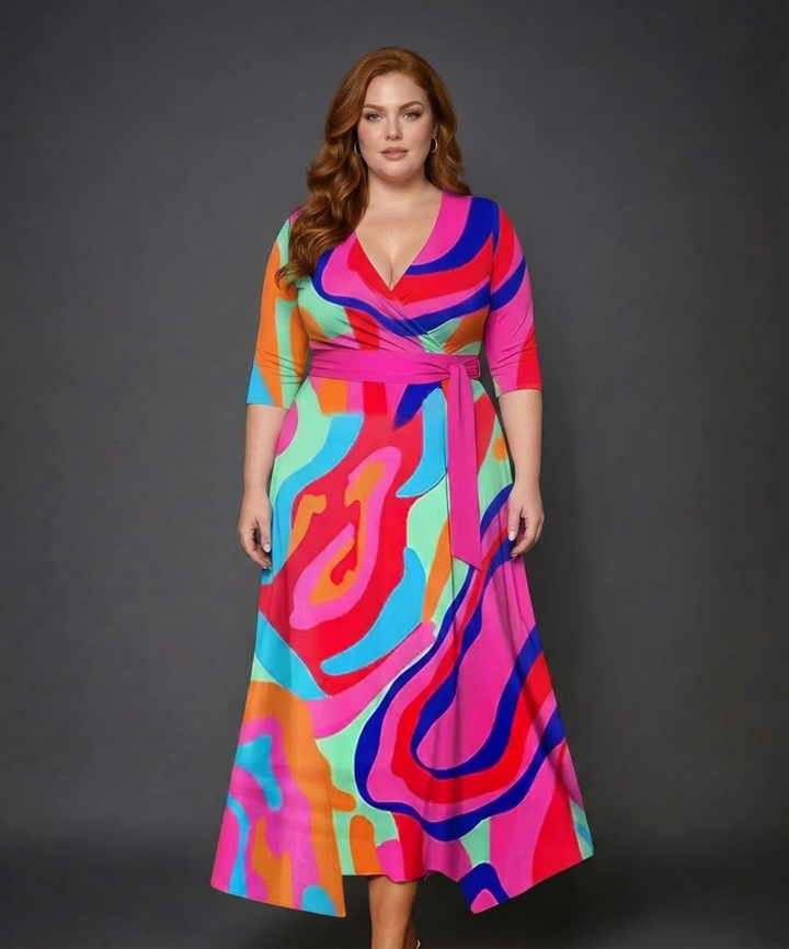Vera | Elegant Floral Print Dress
