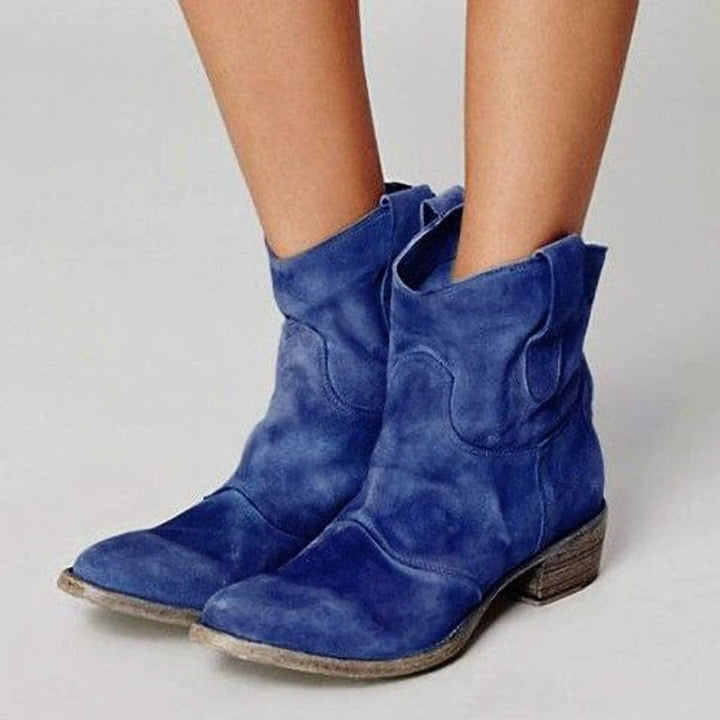 Lyla Ridge Suede Western-Style Boots