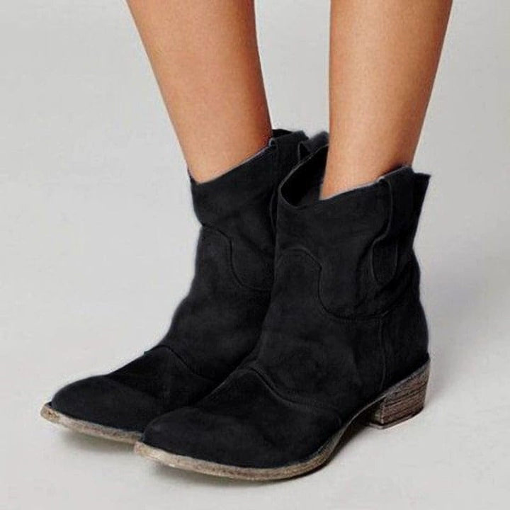 Lyla Ridge Suede Western-Style Boots