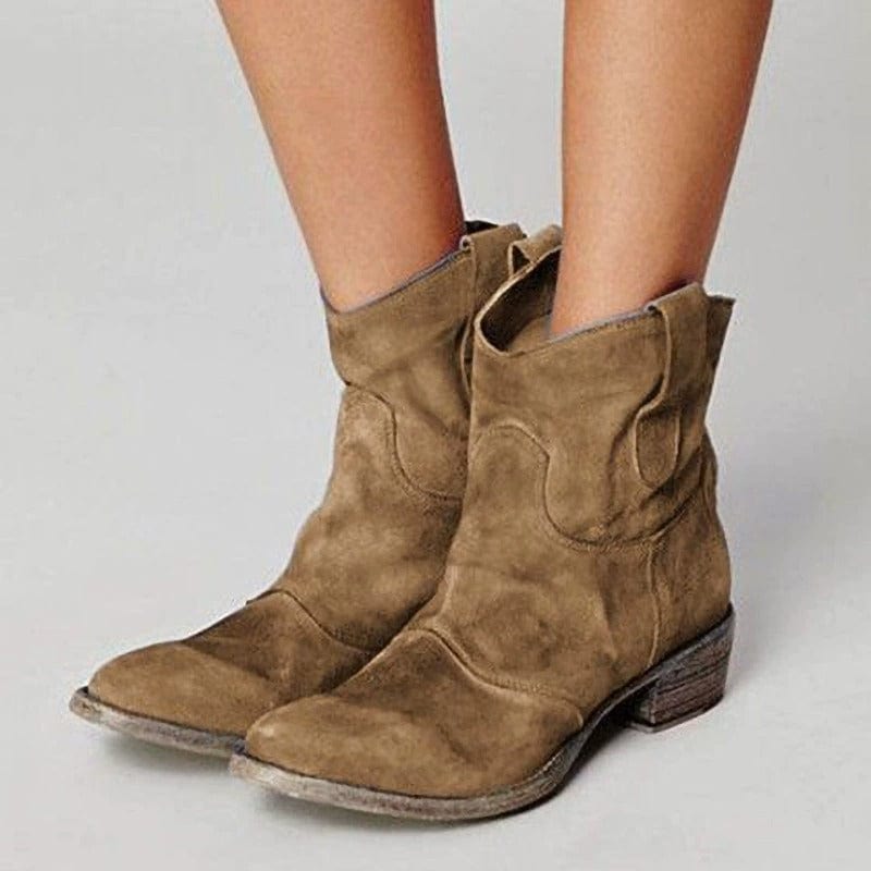 Lyla Ridge Suede Western-Style Boots