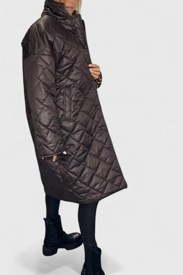 Elara | Women's Reversible Quilted Coat with Dual Wearable Styles