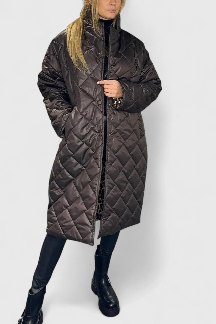 Elara | Women's Reversible Quilted Coat with Dual Wearable Styles