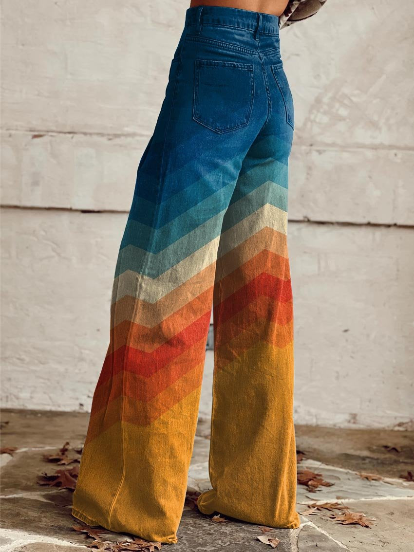 LÉA™ | Chic Retro Zigzag Pants - A Blend of Elegance and Modern Style