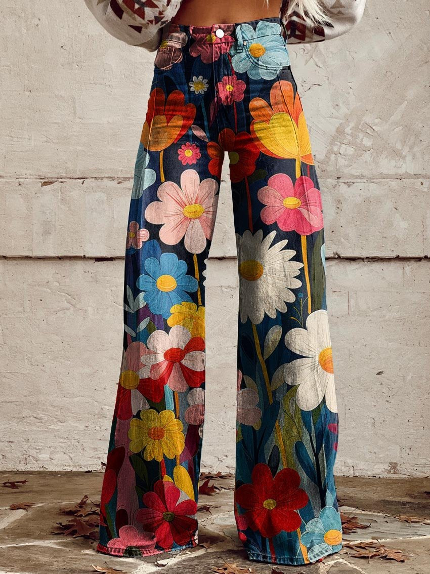 LÉNA™ | Chic Floral Trousers with a Modern Touch