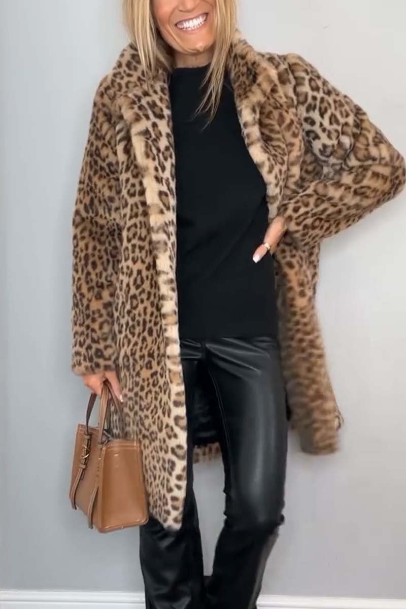 Lizzie - Animal Print Leopard Coat