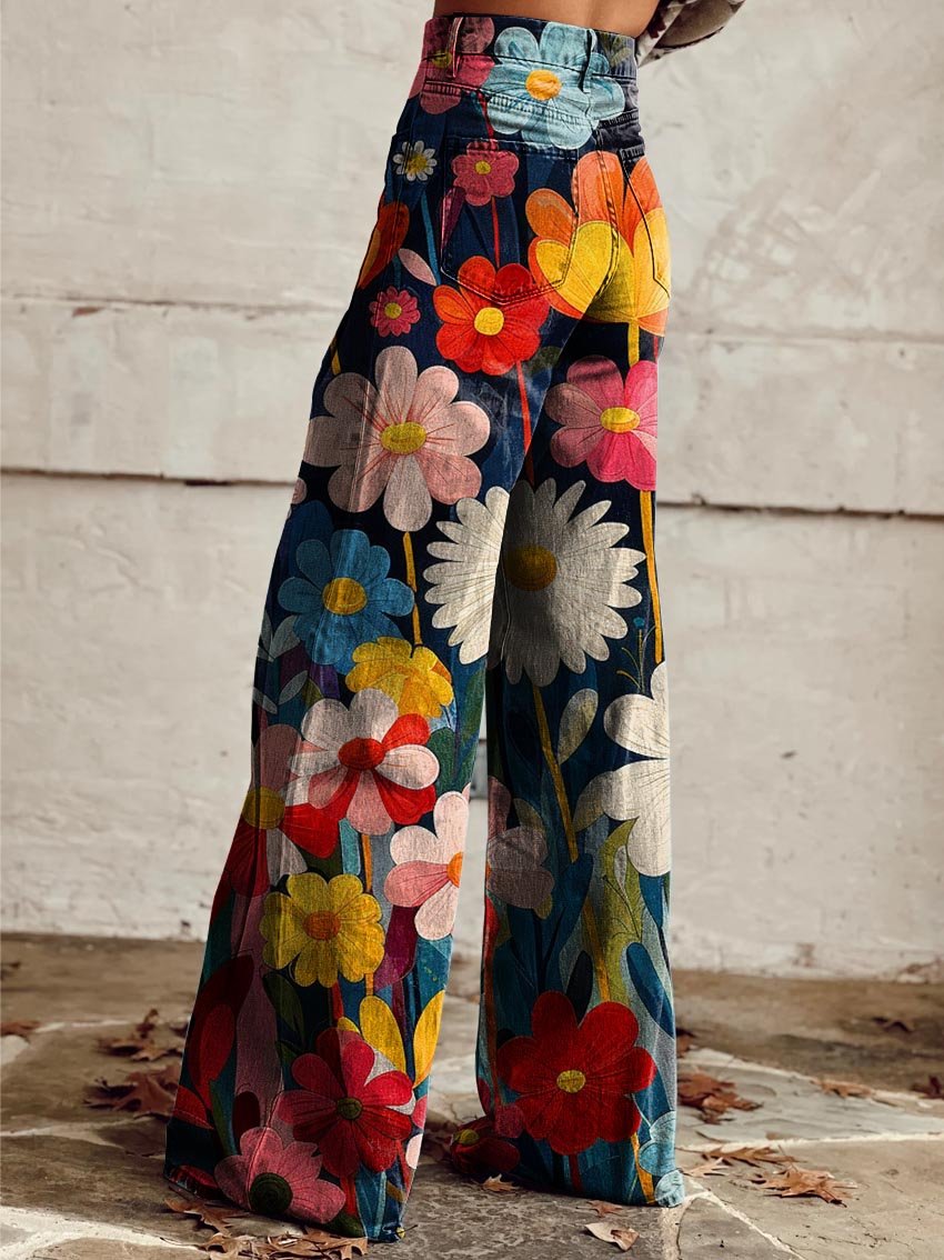 LÉNA™ | Chic Floral Trousers with a Modern Touch