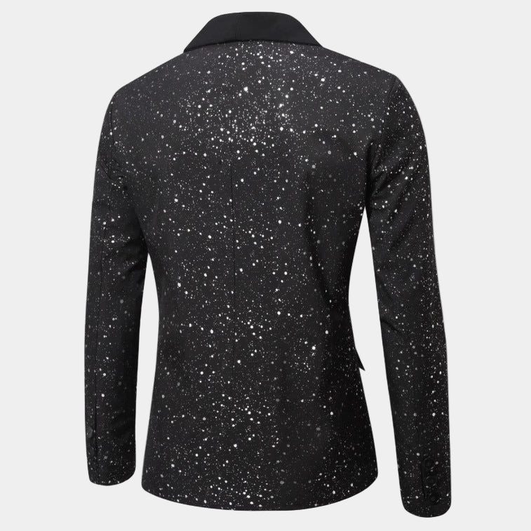 Lennart | Glitter Blazer with Satin Shawl Collar