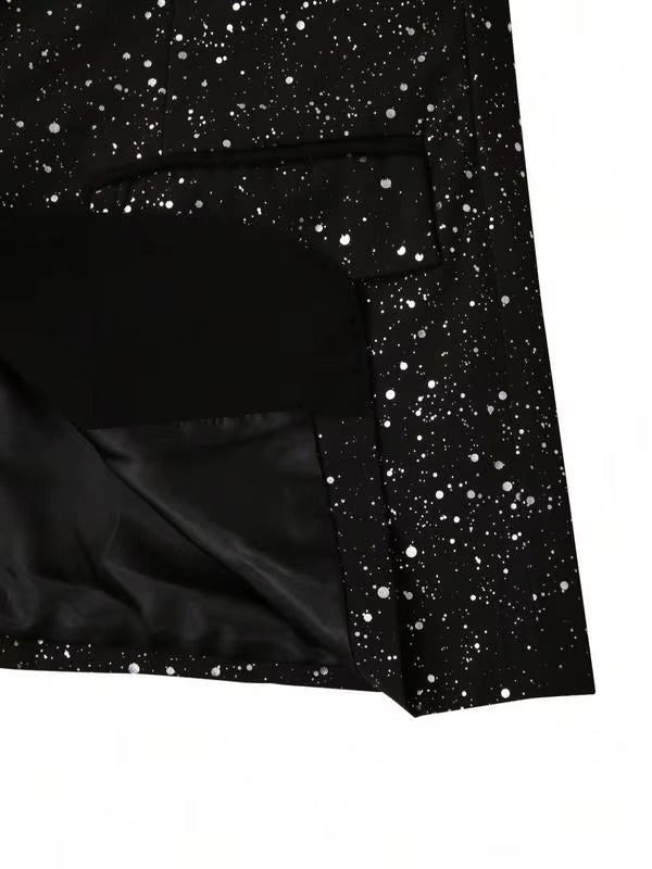 Lennart | Glitter Blazer with Satin Shawl Collar