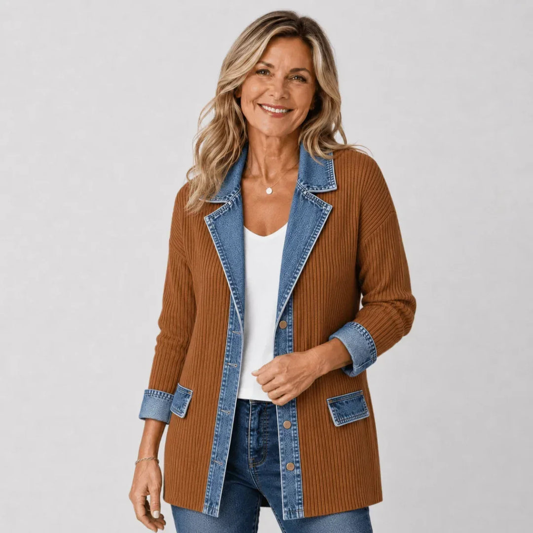 Iona | Women's Casual Denim Jacket with Button Front