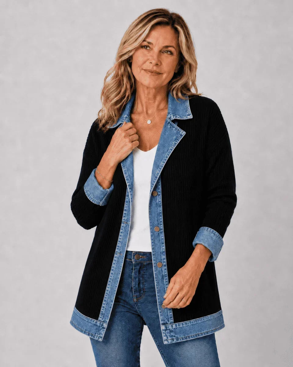 Iona | Women's Casual Denim Jacket with Button Front