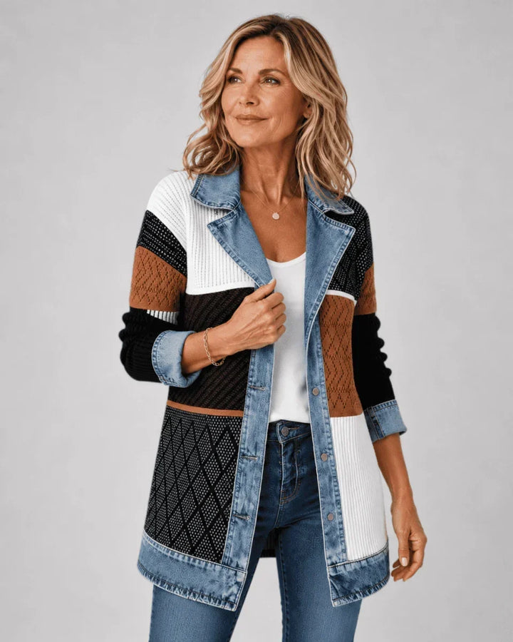 Iona | Women's Casual Denim Jacket with Button Front