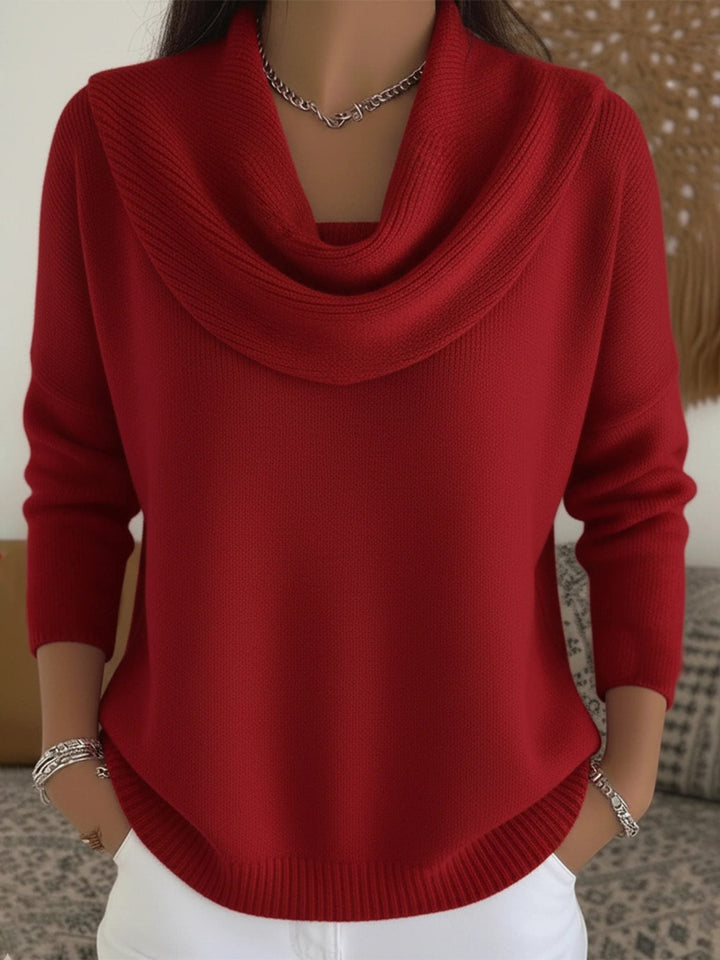 Perdita | Women's Long Sleeve Knit Jumper with Cowl Neck
