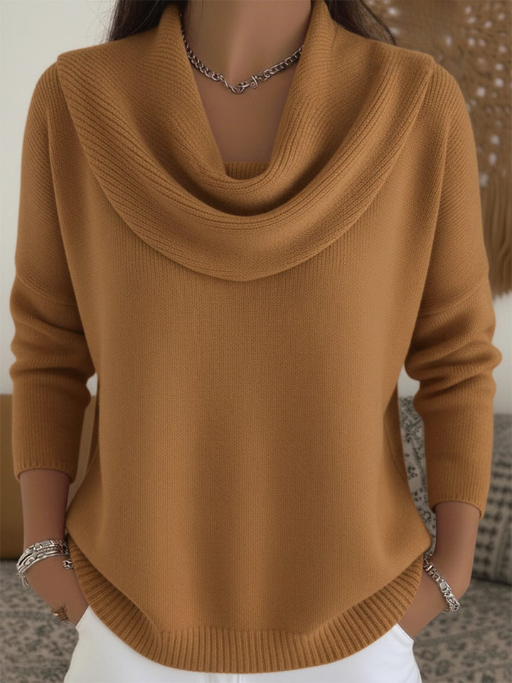 Perdita | Women's Long Sleeve Knit Jumper with Cowl Neck