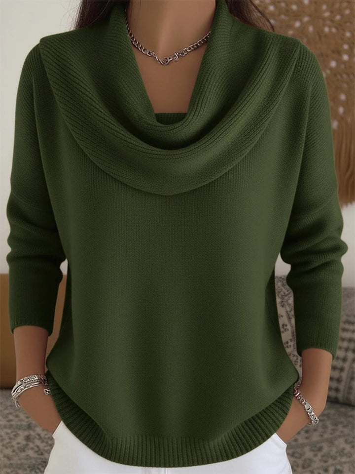 Perdita | Women's Long Sleeve Knit Jumper with Cowl Neck