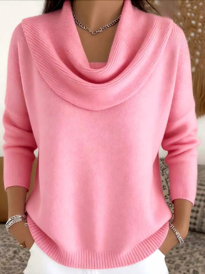 Perdita | Women's Long Sleeve Knit Jumper with Cowl Neck