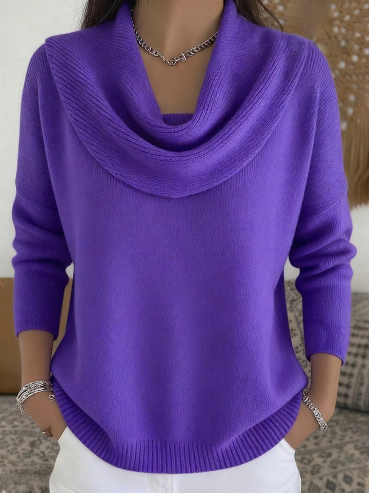 Perdita | Women's Long Sleeve Knit Jumper with Cowl Neck