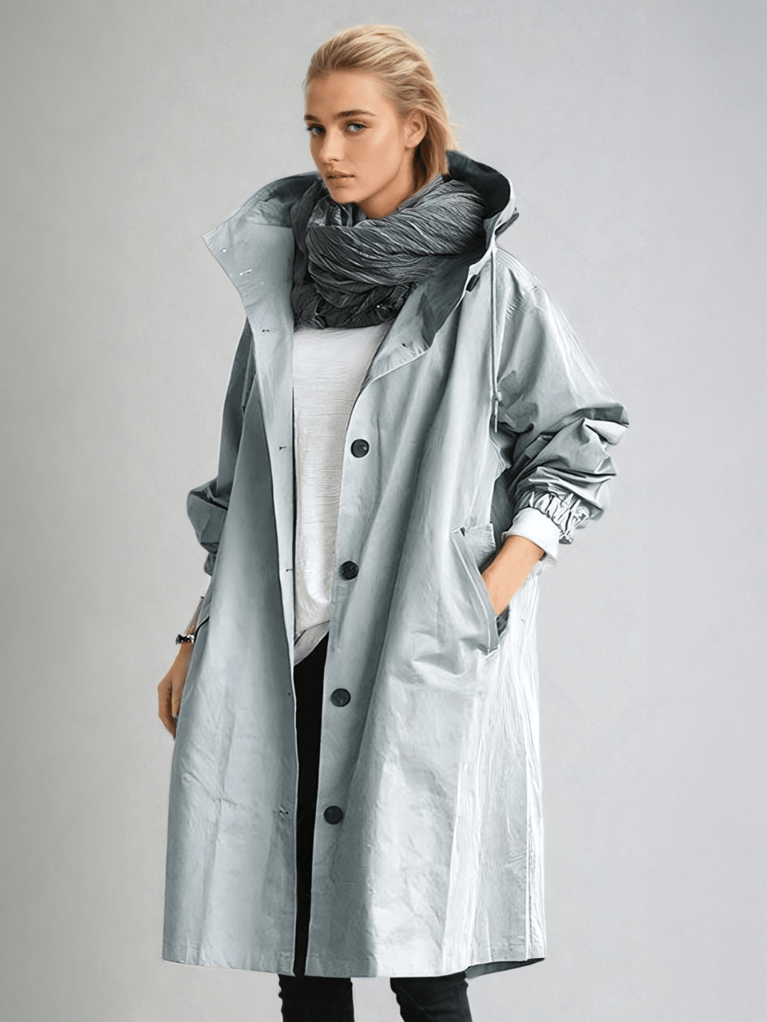 Women's Belted Water-Resistant Trench Coat | Regular Fit | Double-Breasted Longline | Ideal for Commuting and Travel
