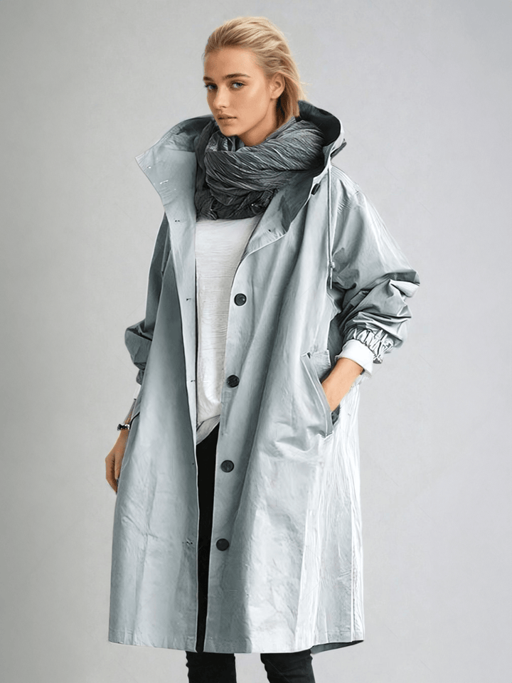 Women's Belted Water-Resistant Trench Coat | Regular Fit | Double-Breasted Longline | Ideal for Commuting and Travel