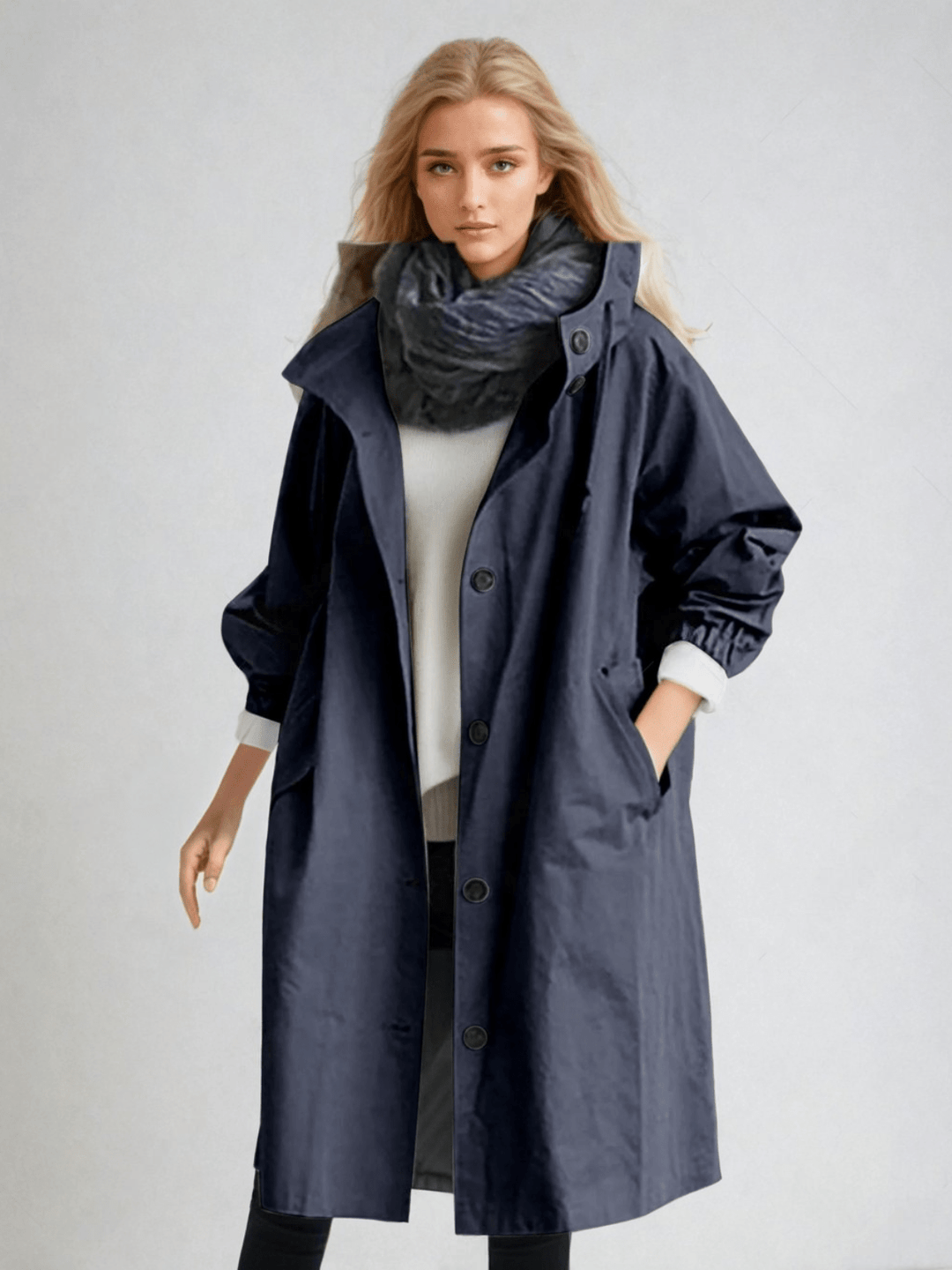 Women's Belted Water-Resistant Trench Coat | Regular Fit | Double-Breasted Longline | Ideal for Commuting and Travel