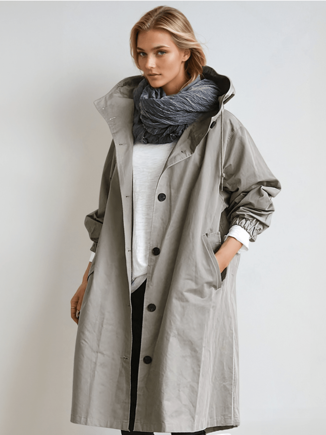 Women's Belted Water-Resistant Trench Coat | Regular Fit | Double-Breasted Longline | Ideal for Commuting and Travel