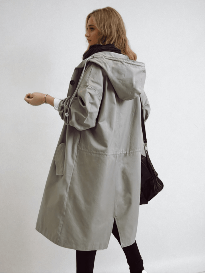 Women's Belted Water-Resistant Trench Coat | Regular Fit | Double-Breasted Longline | Ideal for Commuting and Travel