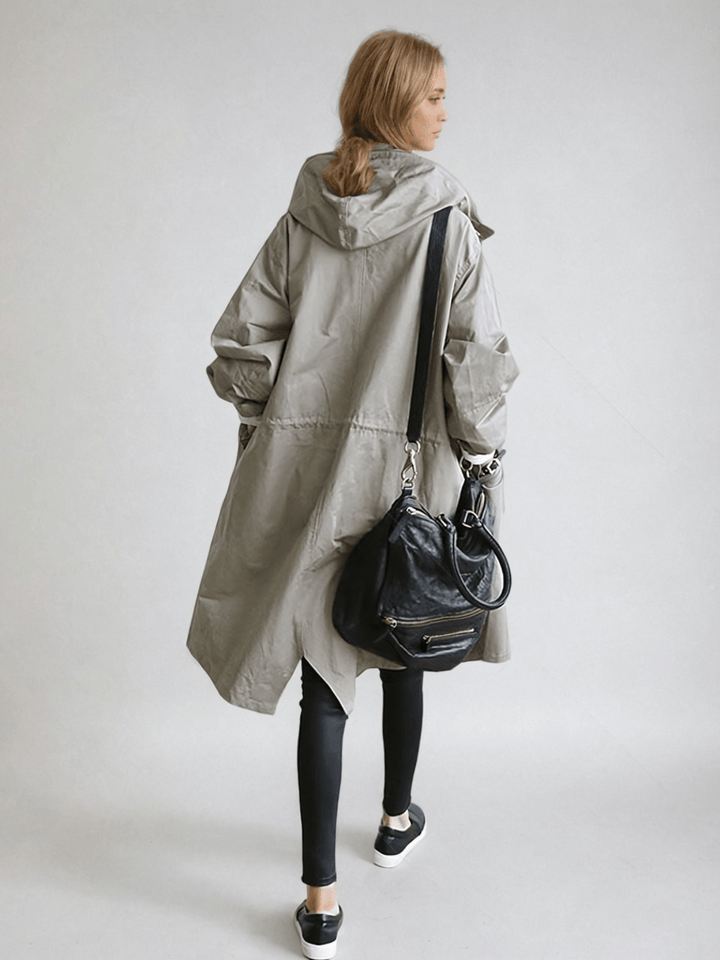 Women's Belted Water-Resistant Trench Coat | Regular Fit | Double-Breasted Longline | Ideal for Commuting and Travel