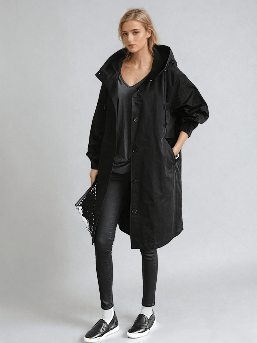 Women's Belted Water-Resistant Trench Coat | Regular Fit | Double-Breasted Longline | Ideal for Commuting and Travel