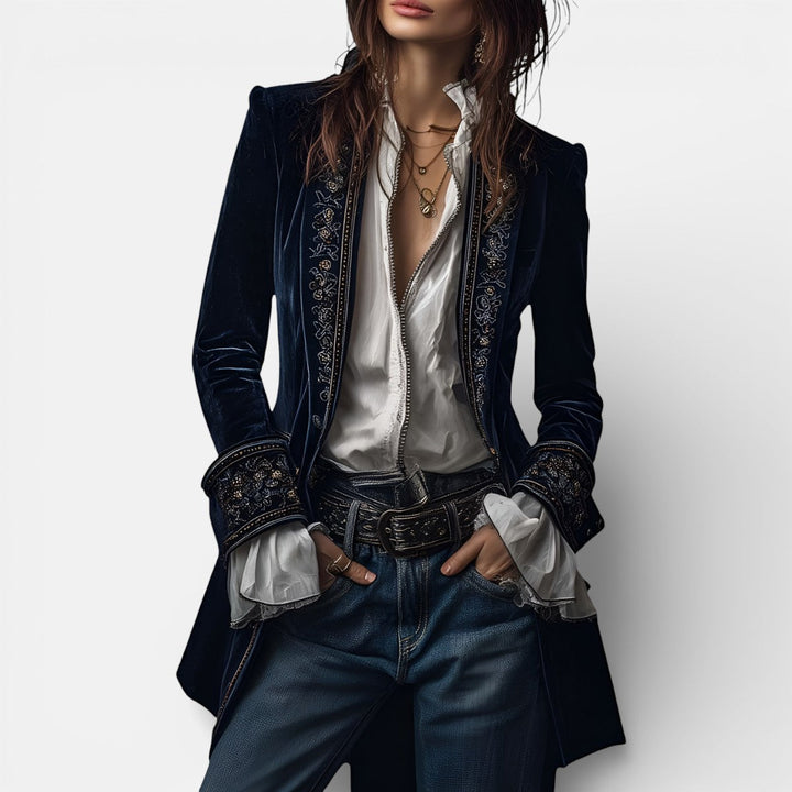 Eliza | Luxurious Velvet Women's Jacket in Deep, Rich Hues