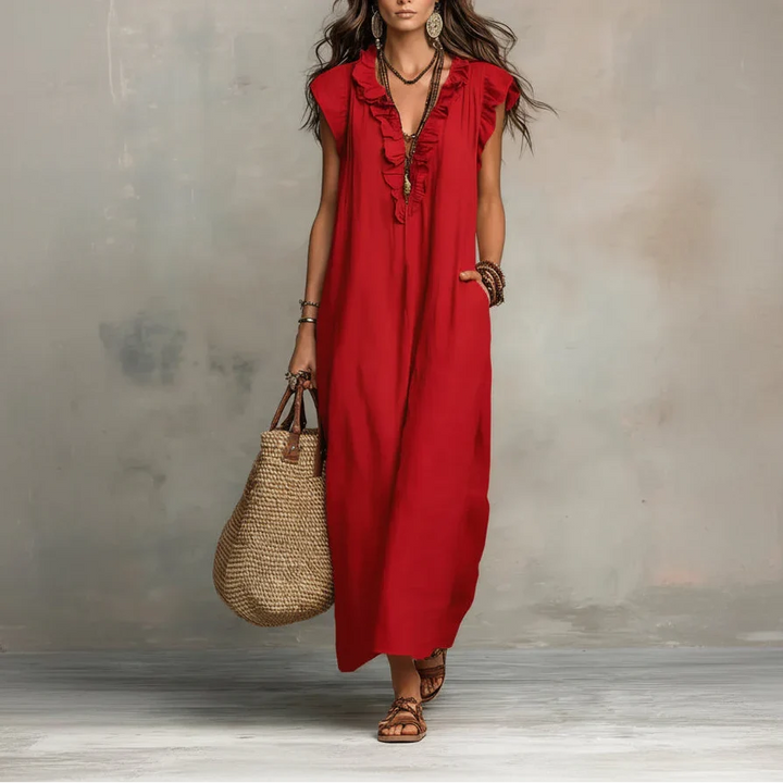 Zoey | Flowing Bohemian Maxi Dress