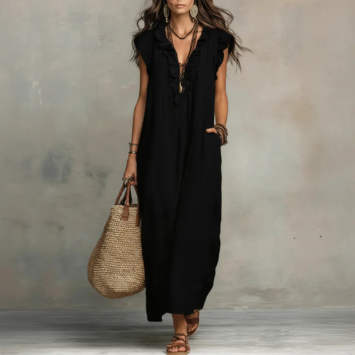 Zoey | Flowing Bohemian Maxi Dress