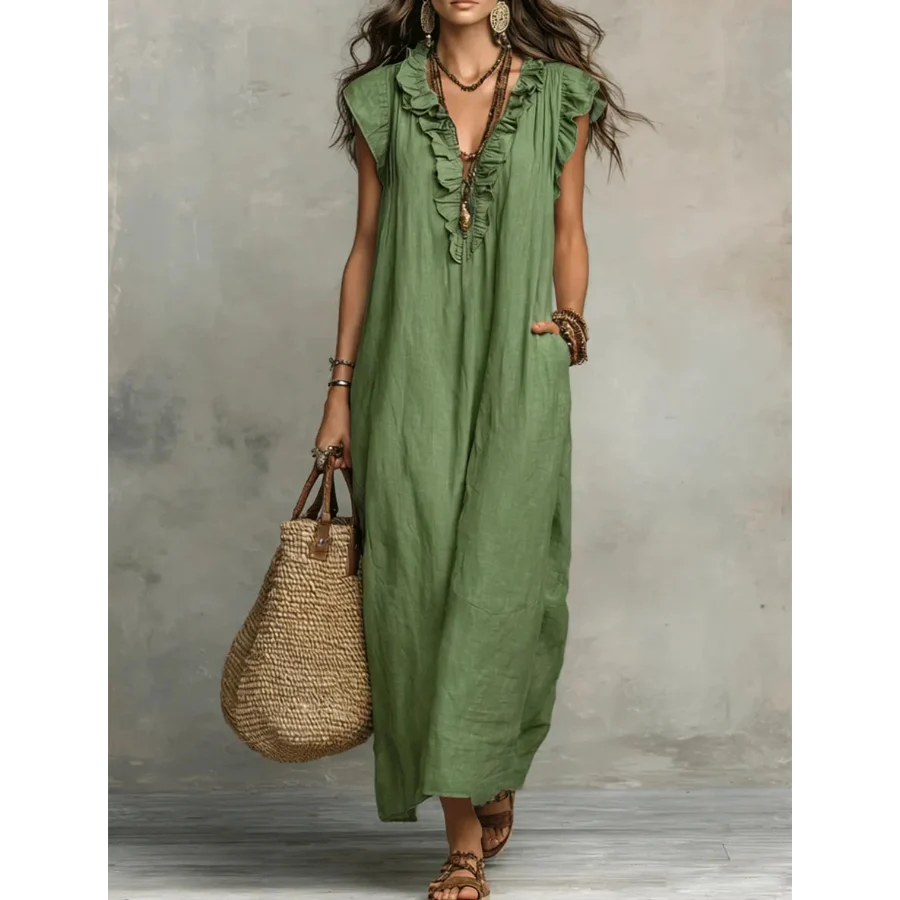 Zoey | Flowing Bohemian Maxi Dress