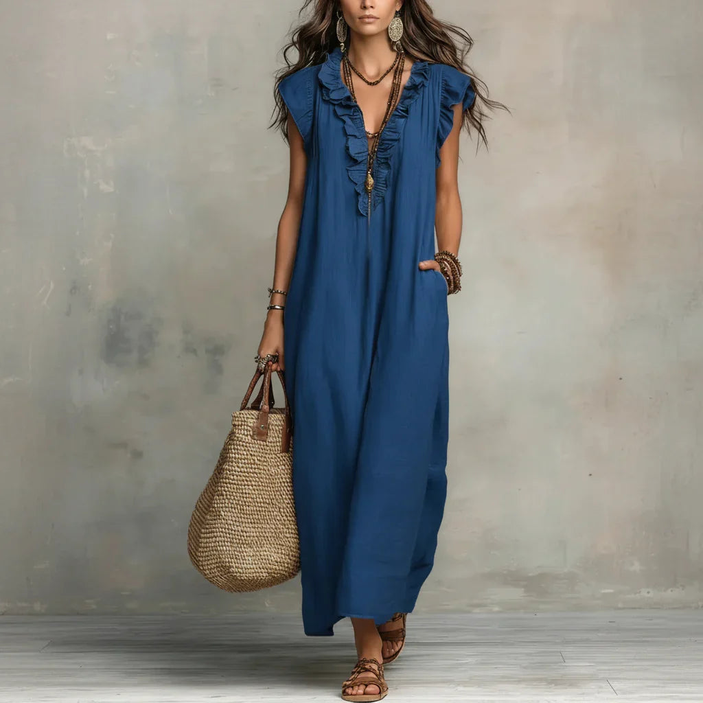 Zoey | Flowing Bohemian Maxi Dress