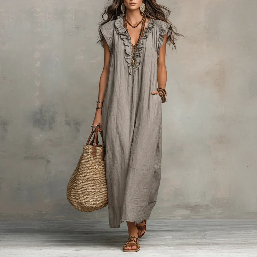 Zoey | Flowing Bohemian Maxi Dress