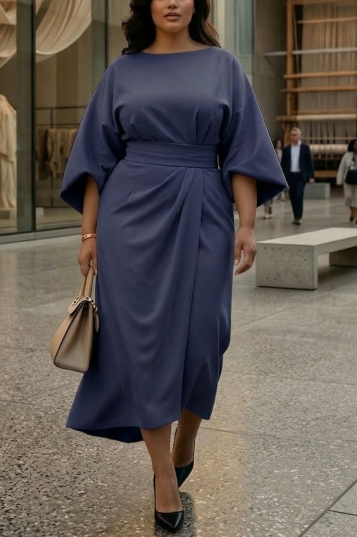 Romaine | Chic Lantern Sleeve Dress