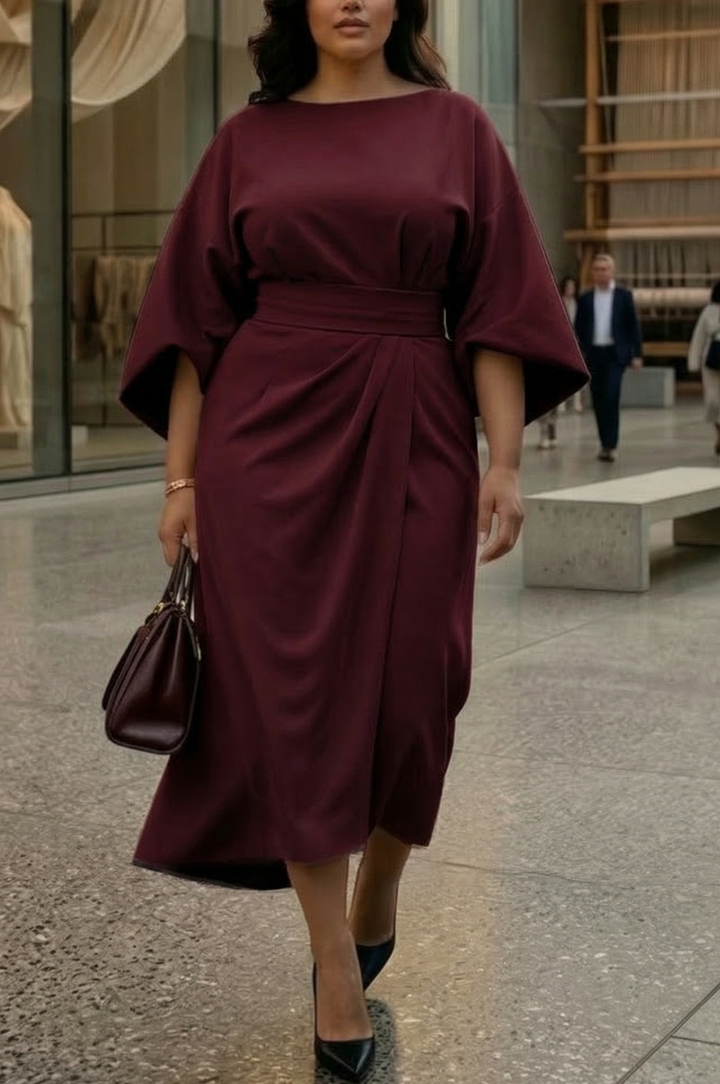Romaine | Chic Lantern Sleeve Dress