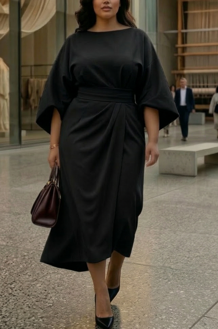 Romaine | Chic Lantern Sleeve Dress