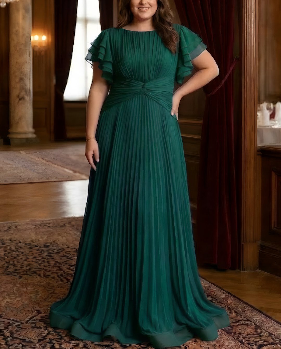 Camille | Elegant Pleated Evening Gown