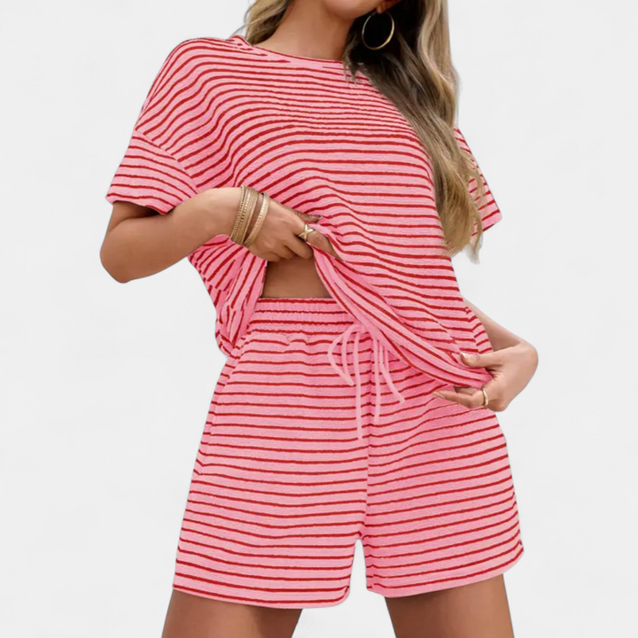 LOLA | Striped Cozy Lounge Pajama Set