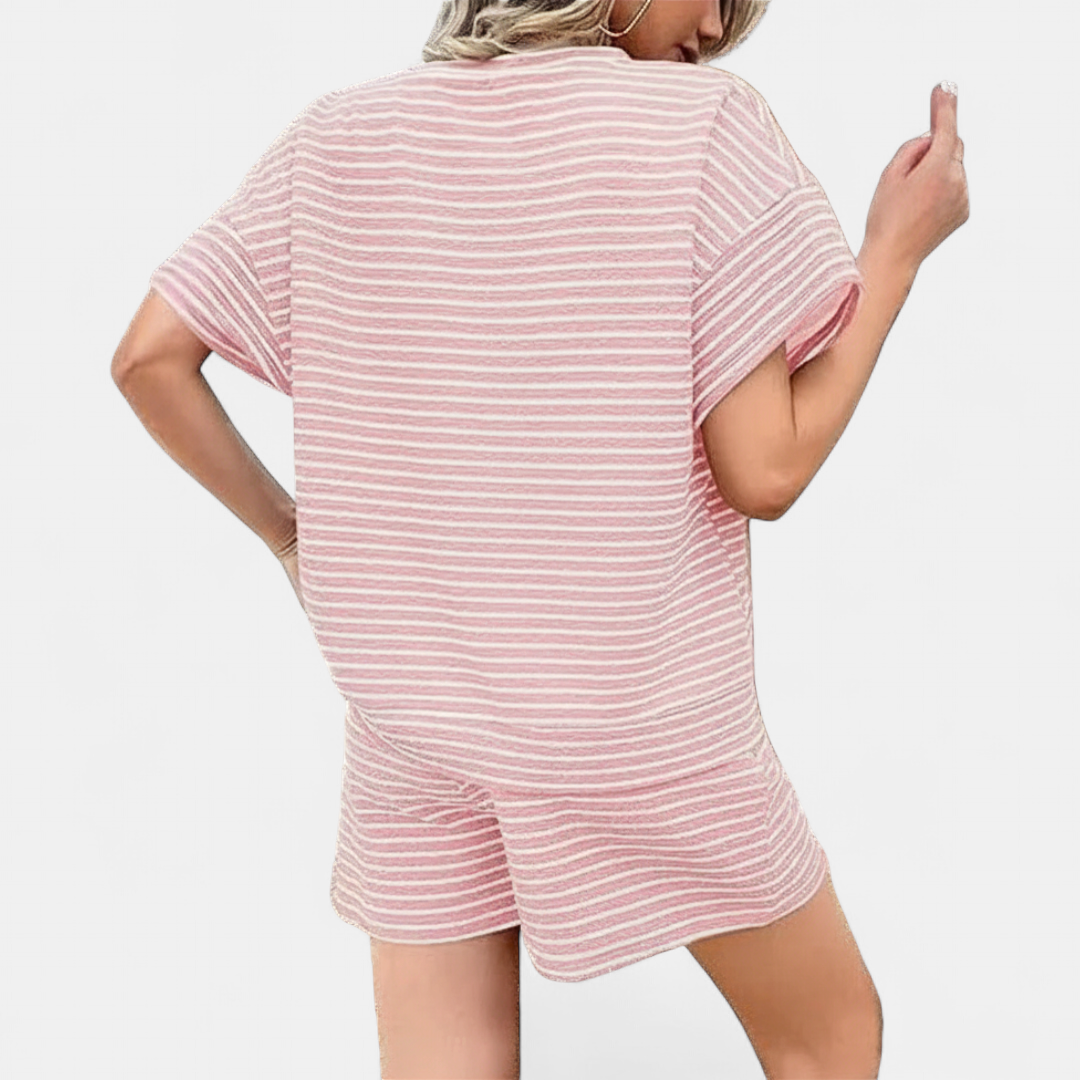 LOLA | Striped Cozy Lounge Pajama Set