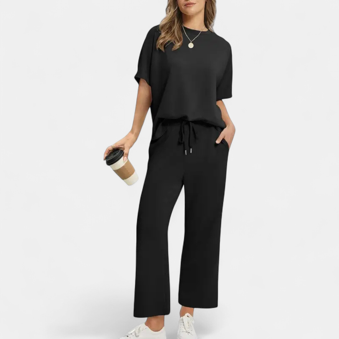 JULIE | Women's Relaxed Fit Cropped Lounge Set