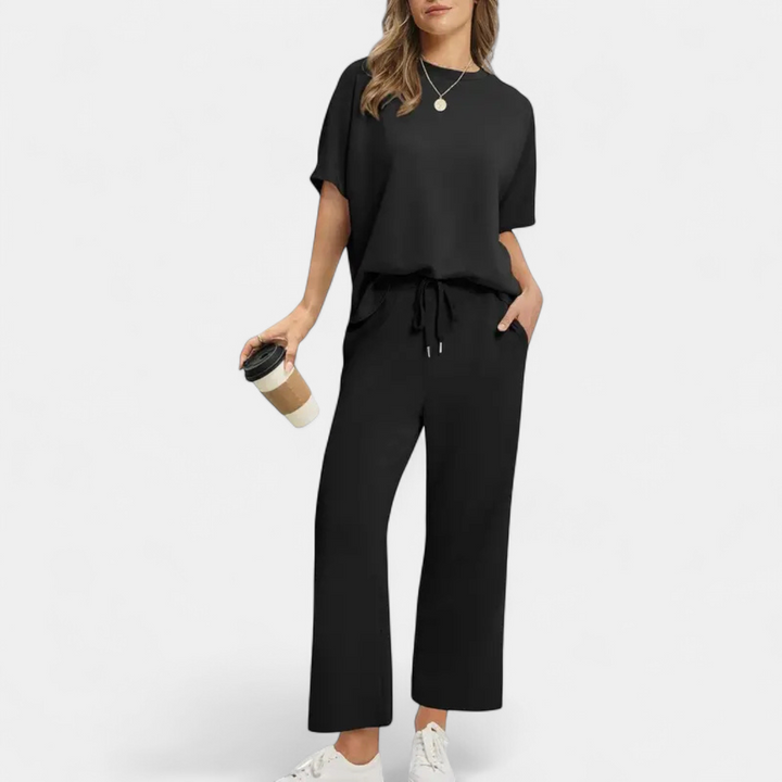 JULIE | Women's Relaxed Fit Cropped Lounge Set