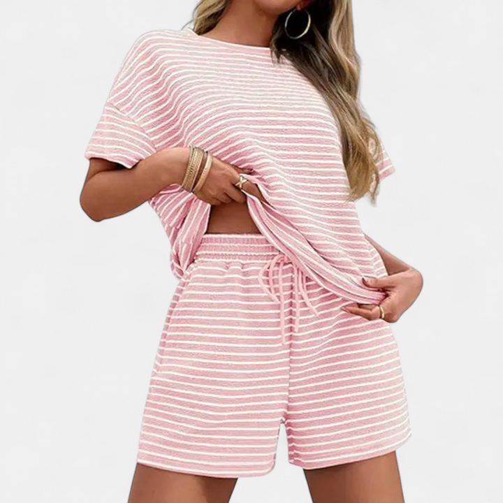 LOLA | Striped Cozy Lounge Pajama Set